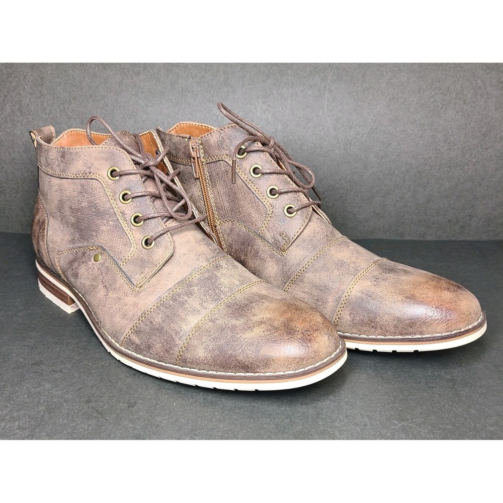 Ferro Aldo Blaine Mens Chukka Boots Size 11 Brown Distressed Lace Up Ankle